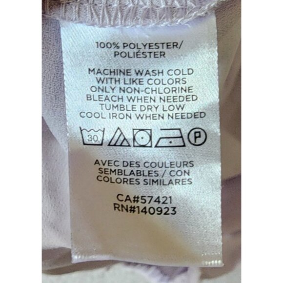 LOFT Women's Long Sleeve Off The Shoulder Elastic Waist Blouse Top Purple Sz XL - Picture 9 of 12